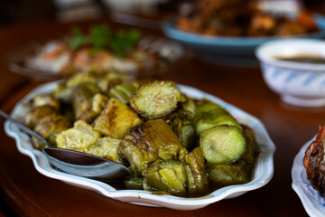 Grilled Eggplant On Party Table
