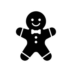 Gingerbread Man Icon PNG | Christmas Cookie Vector | Holiday Dessert Outline Illustration