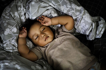 Comfortable Nap Of Young Child During Daytime