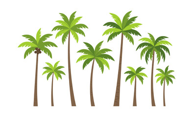Obraz premium Tropical palm trees illustration for summer vacation design