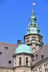 Architectural Details of Kronborg Castle, Inspirations of Shakespeare's Hamlet, in Elsinore, Denmark