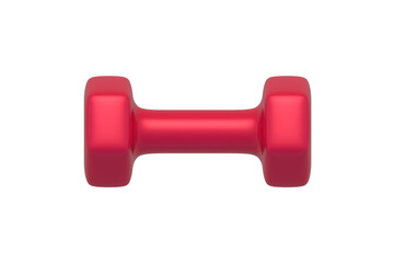 Modern dumbbell for gym isolated on white background. Athletics tools. Sports equipment. Top view. 3d render