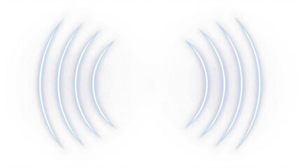 Abstract sound waves illustration with blue lines emanating from center, creating a sense of...