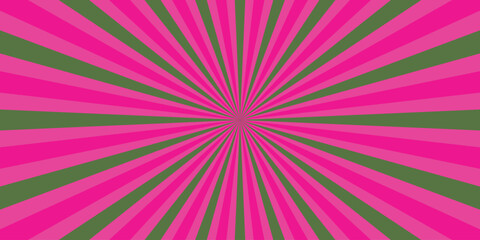 Playful pink and green sunburst radial pattern background with a vibrant, contrasting color scheme and a retro comic book feel, suitable for energetic and fun graphic design applications