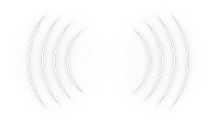 Abstract sound wave PNG overlay with soft gradient lines, creating a dynamic visual effect for design projects, enhancing digital artwork and presentations