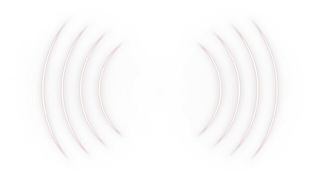 Abstract sound wave PNG overlay with soft gradient lines, creating a dynamic visual effect for design projects, enhancing digital artwork and presentations - Powered by Adobe