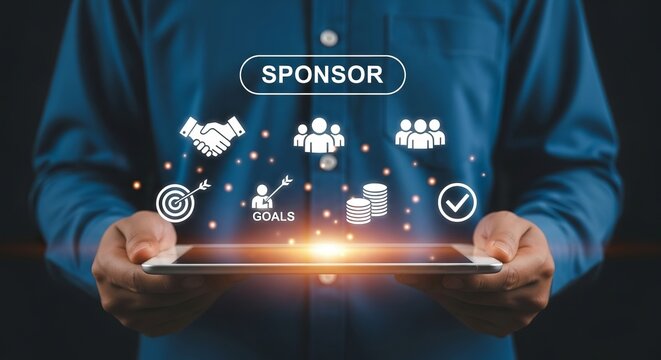Seeking corporate sponsor partnerships achieving goals with support showcasing sponsorship benefits and investment