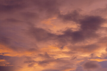 Obraz premium Abstract and pattern of cloud sky Calming coral, Orange, Trend color of the year background