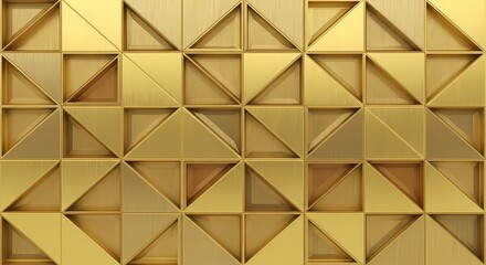 Fototapeta premium Abstract Geometric Golden Mosaic Pattern Background Textured Luxury Design