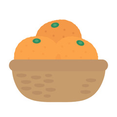 かごに入ったみかん　イラスト