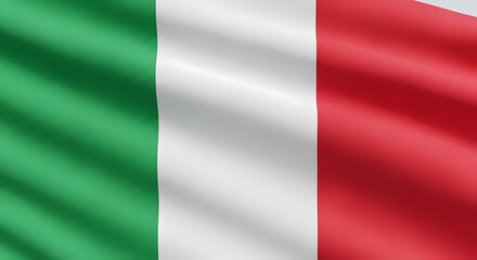 Obraz premium Waving Italian Flag Tricolore Symbol of Italy Waving Gently in the Breeze Authentic National Banner for Patriotism and Celebration