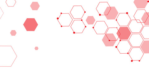 abstract geometric red texture background red hexagon 3D background texture. 3d rendering illustration. Clear pattern abstract background hexagon .Futuristic abstract banner.