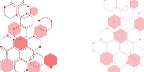 abstract geometric red texture background red hexagon 3D background texture. 3d rendering illustration. Clear pattern abstract background hexagon .Futuristic abstract banner.