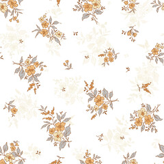 Vector seamless pattern with small cute flowers. Ditsy floral background. abstract seamless watercolor botanical floral branch pattern isolated on white background. design for wallpaper, textile 