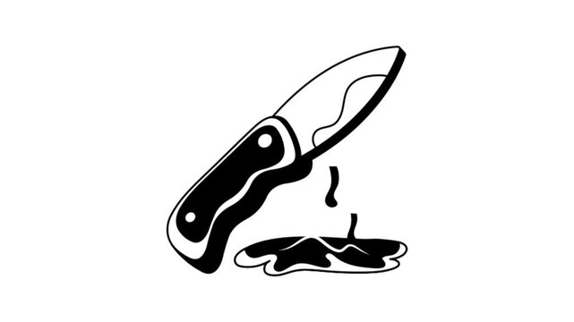 Sharp horror weapon illustration Animation MP4 File