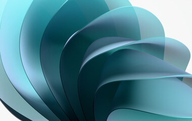 Blue and Teal Fluid Shapes — Elegant Abstract Design with Glossy Soft Texture