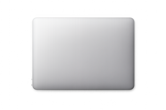Modern laptop mockup on transparent background