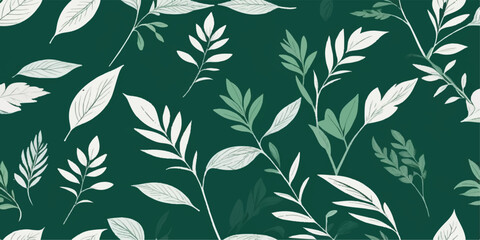 Vintage vector seamless floral pattern with leaves and flowers, perfect for textile and wallpaper design