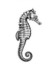 Fototapeta premium Seahorse on white background