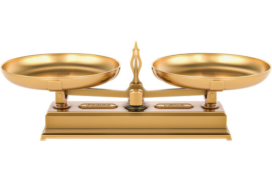 Roberval balance, scales, transparent background