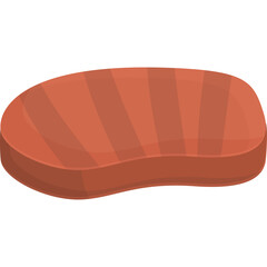 Raw Beef Steak Icon Vector Illustration Isolated On Transparent Background