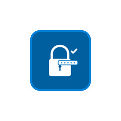 Secure Password Protection Icon Vector