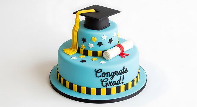 Graduation Cake Celebration - A Sweet Milestone Achievement.