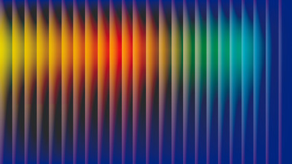 Fototapeta premium Abstract Digital Background with Vivid Spectrum Light Lines, Modern Rainbow Color Gradient Vertical Stripes on a Deep Blue and Black Backdrop