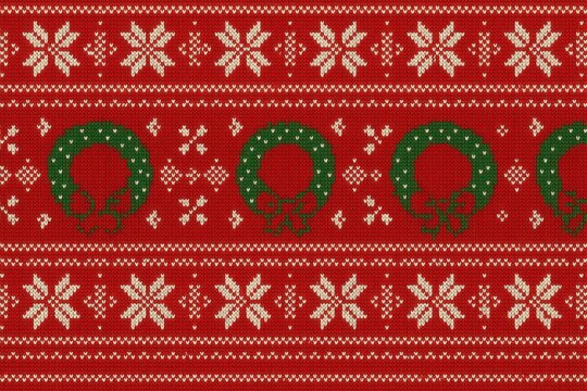 Festive knitted holiday pattern