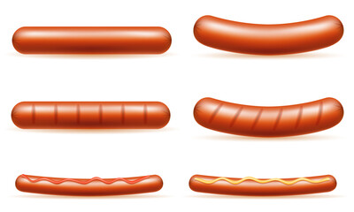 sausage meat stock vector illustration food icons
