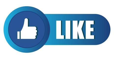 Like button icon. Thumb up symbol. Social media Vector. Approval gesture emblem.