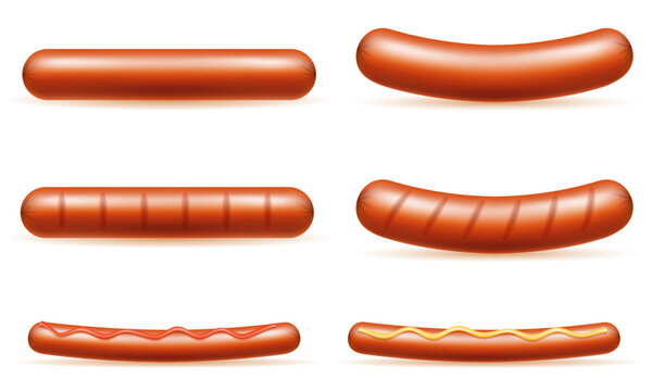 sausage meat stock vector illustration food icons
