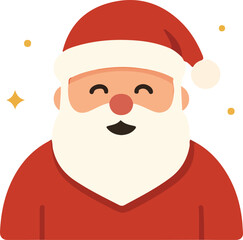 Smiling Santa Claus Vector Illustration – Merry Christmas Character on White Background