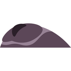 Cartoon Cowboy Hat With A Purple And Grey Color Scheme On A Transparent Background