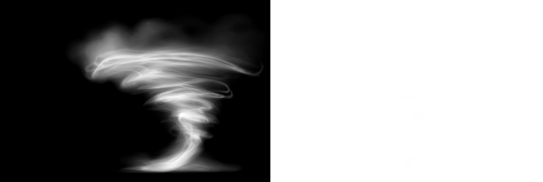 Bright glowing tornado spiral vortex, blue storm funnel rotation with particles and waves, circular radiance effect, abstract transparent background illustration PNG design 