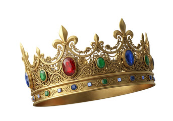 golden crown isolated on white