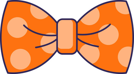 Colorful Polka Dot Bow Tie Illustration for Graphic Design and Decoration