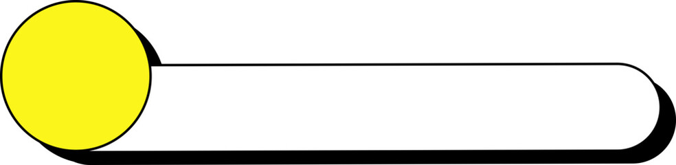 Minimalist abstract banner design with yellow circle and white rectangle shape