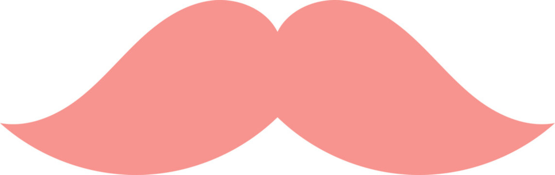 Classic pink mustache design on a black background offering vintage charm