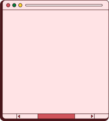 Retro Computer Window Interface Design for Web Mockup and User Experience
