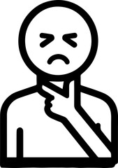 Illustration of Common Illness Symptoms – Icons Showing People Experiencing Various Health Conditions Such as Headache, Fever, Cough, Chest Pain, Stomach Ache, Nausea, Joint Pain, and Chills