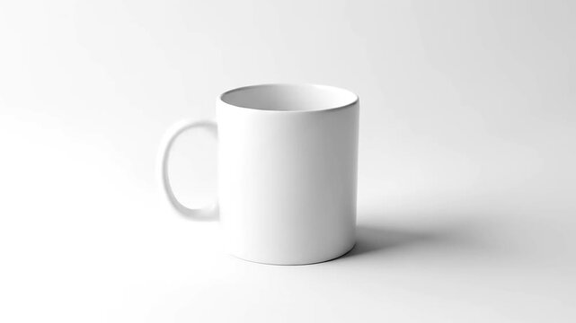 Minimalist White Mug Still Life for Product Mockups and Branding.