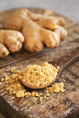 Ground and fresh ginger root