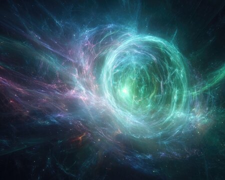 Abstract Colorful Cosmic Nebula - Powered by Adobe