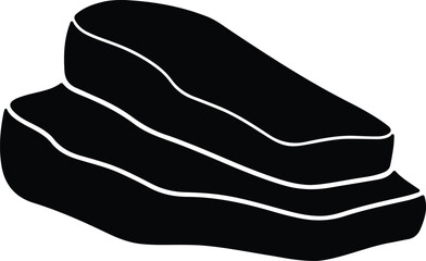 Silhouette vector cut steak food meat portion Illustrator