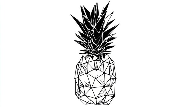 Geometric pineapple illustration - Powered by Adobe