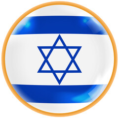 israel flag button