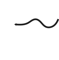Minimalist Wavy Line Arrow Vector