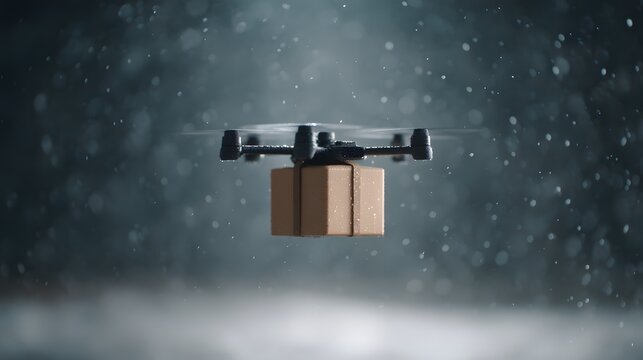 drone delivery command center with large monitors showing live tracking maps