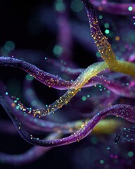 Neural network glowing connections abstract